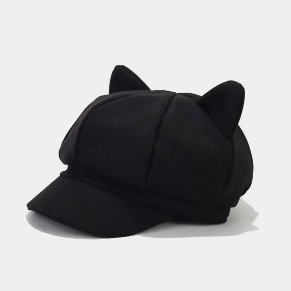 Retro Cat Beret Hat