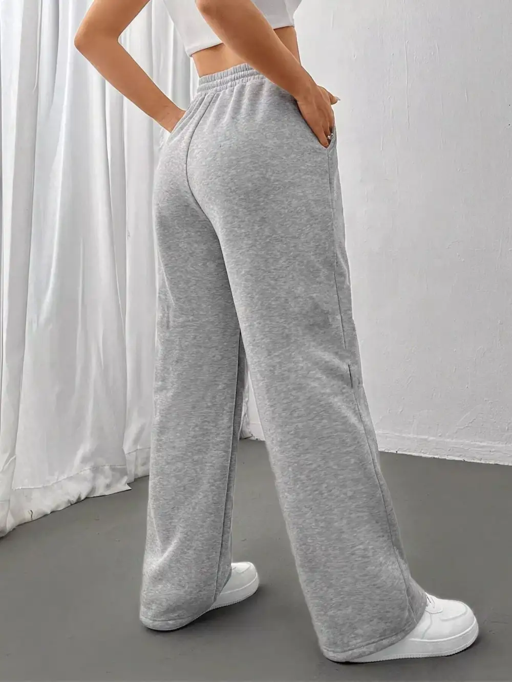 Drawstring Relaxed Fit Pocketed Casual Pants