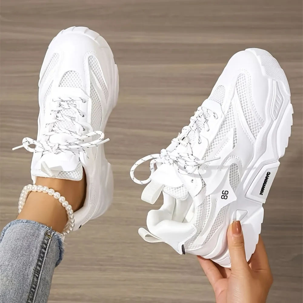 Platform Low Lace Up Sneakers Relaxed Shape