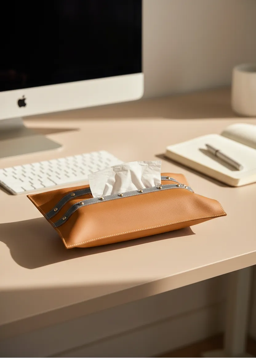 Tan Grey Tissue Cover