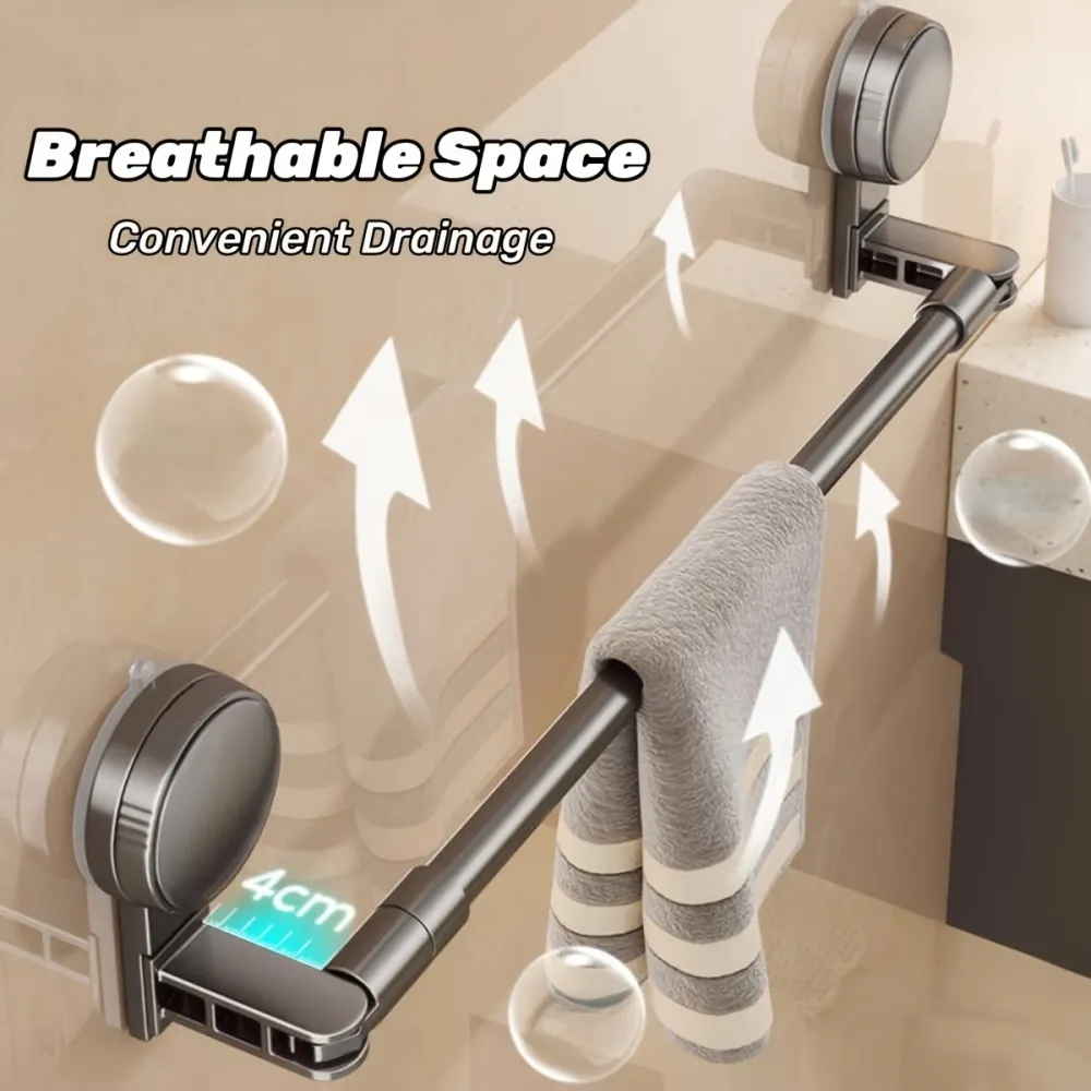 No-Drill Suction Towel Bar