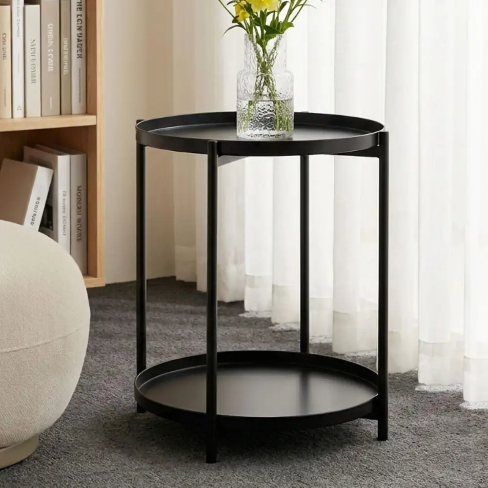 Round Shelf Coffee Table