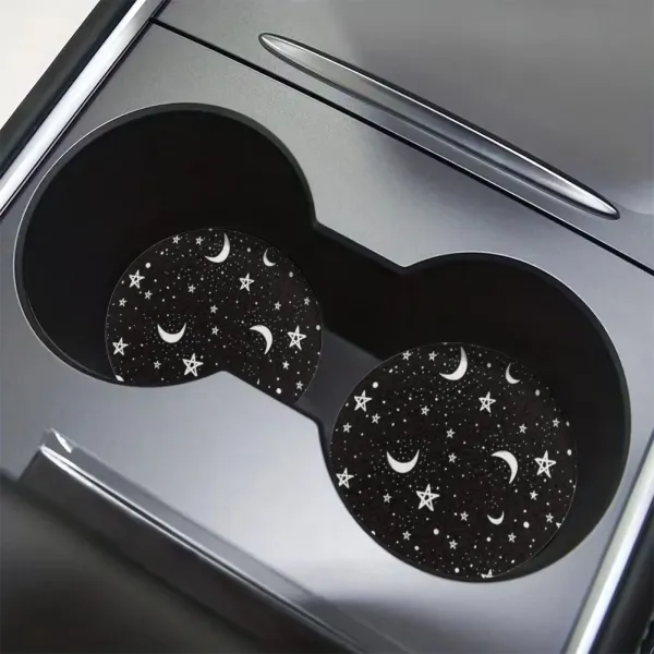 2Pcs Moon Star Car Coasters