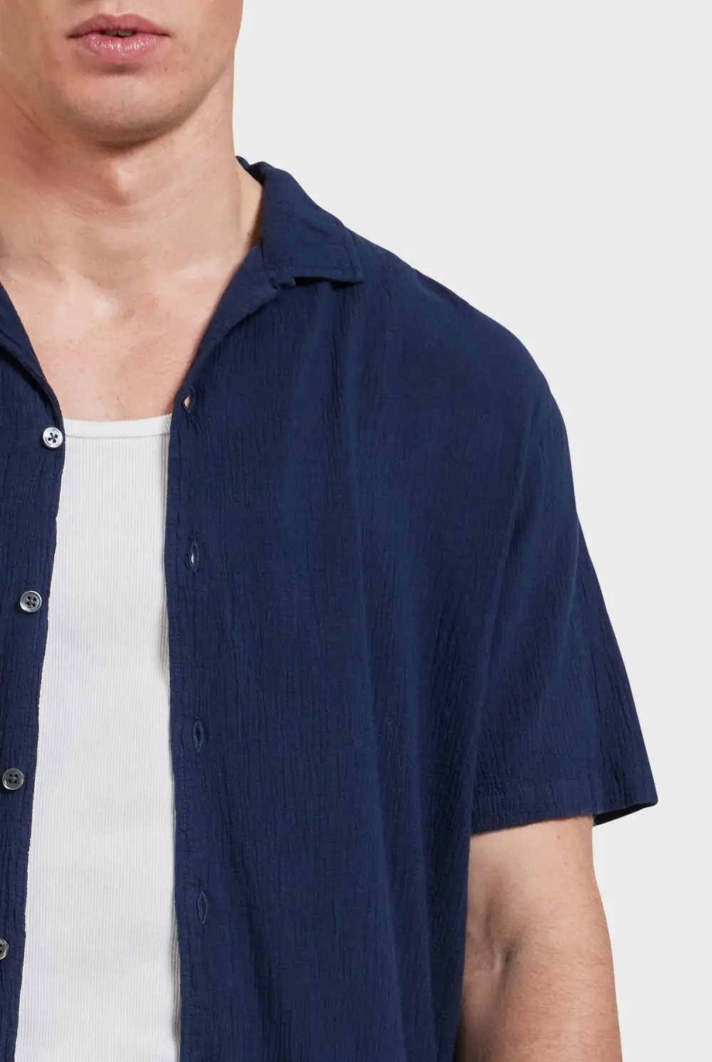 Casual Short Sleeve Shirt- Peach