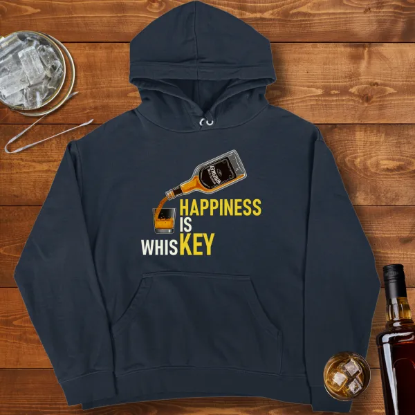 Happiness Is Key Graphic Pullover Hoodie