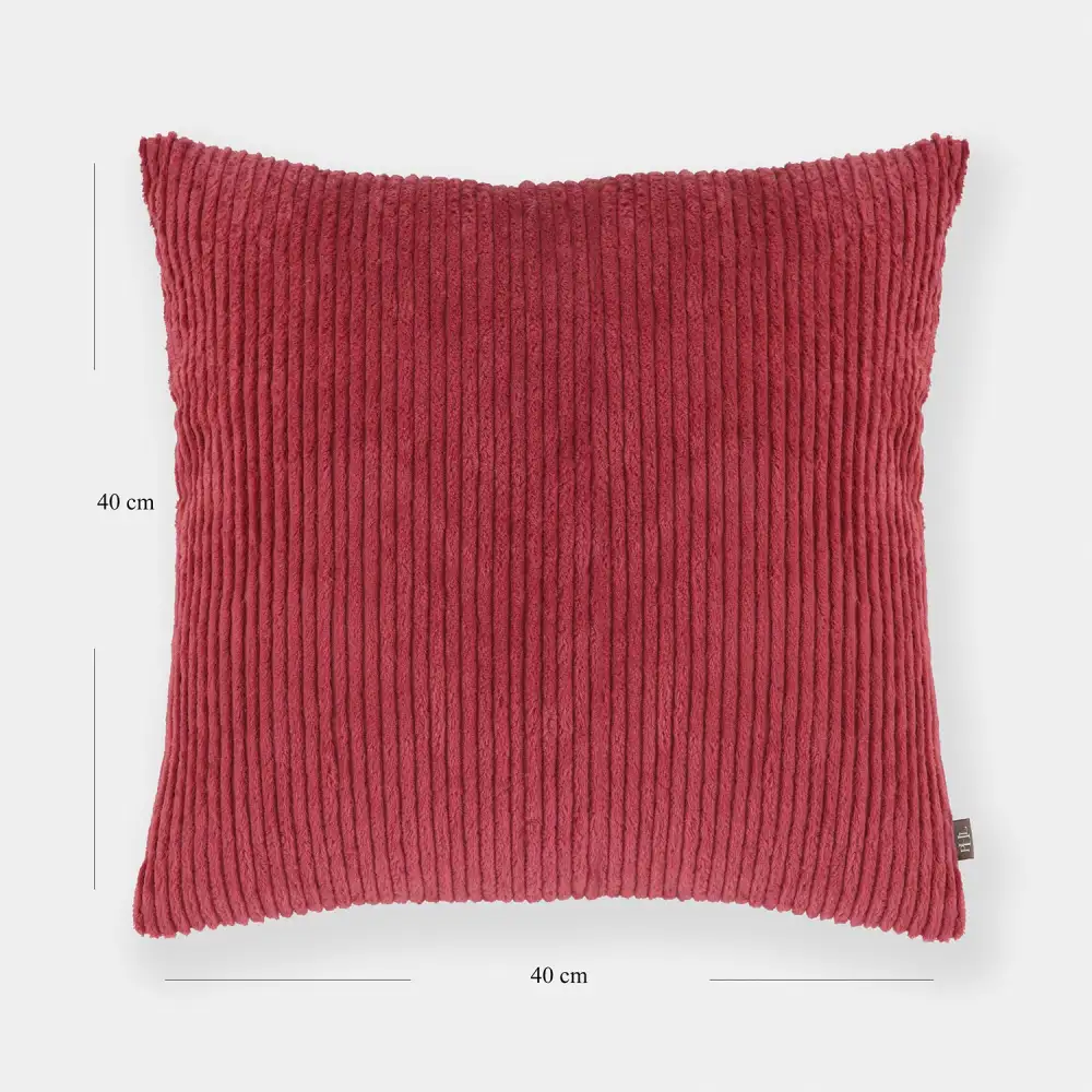 Red Textured Square Cushion Cover