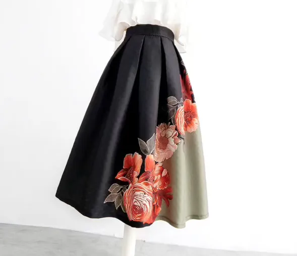 Weekend Comfort Everyday Casual Floral Skirt