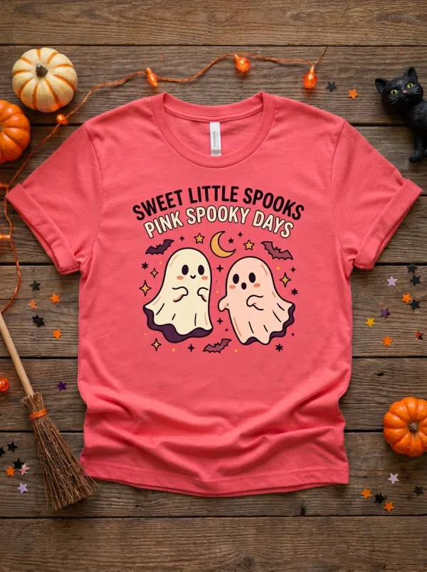 Ghost Sweet-Spooks Halloween Graphic T-Shirt