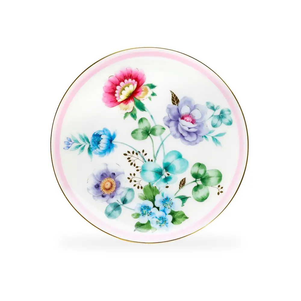 Classic Flower Garden Porcelain Dessert Plate