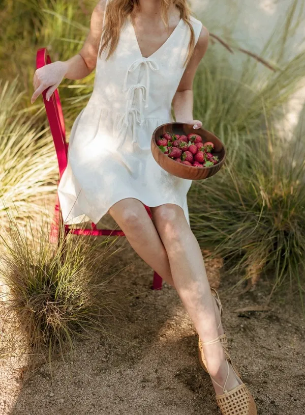 Tie Front cotton Dress