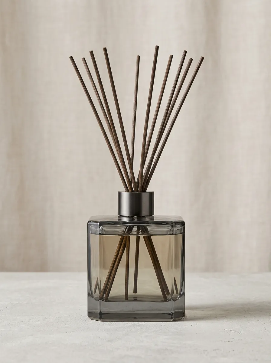 Home Fragrance Reed Diffuser Set Square Glass Bottle