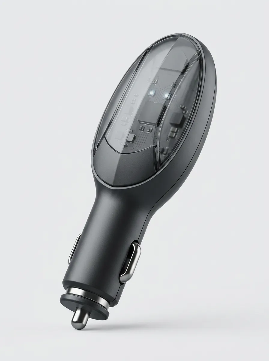 Transparent Circuit Car Fuel Saver Power-Socket Plug-In Device for Commuter Vehicles