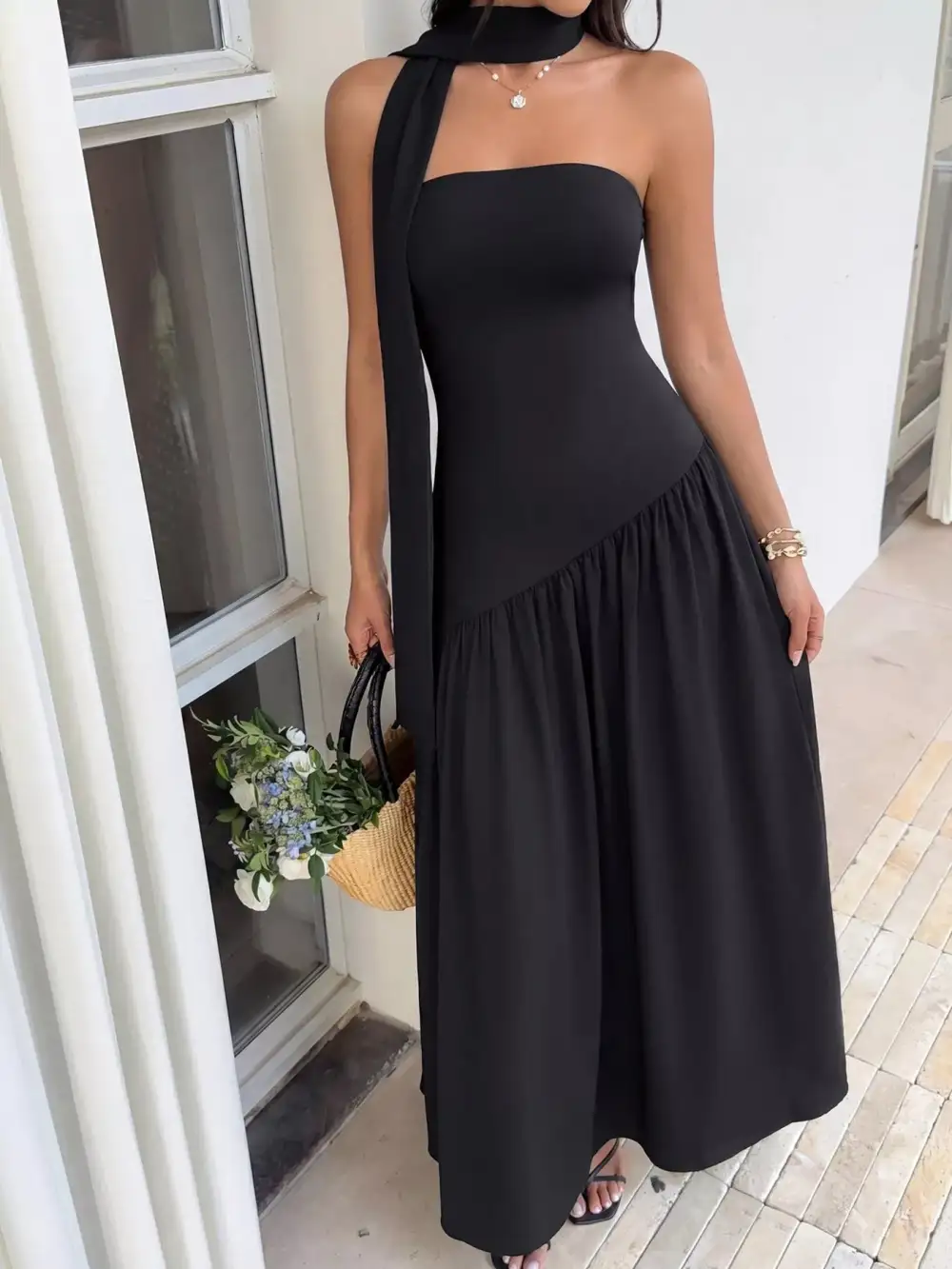 Polished Classic Maxi Dress