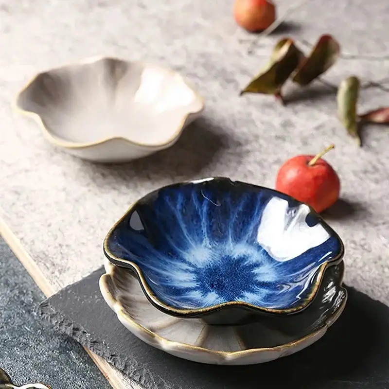 Glazed Floral Ceramic Accent Dishes