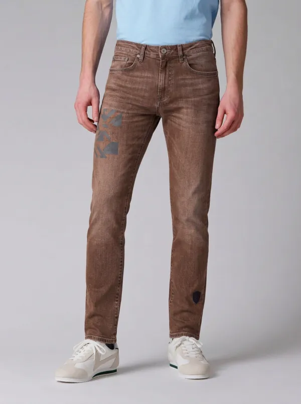 Men's Harbor Geometric Pattern Graphic Stretch Jeans