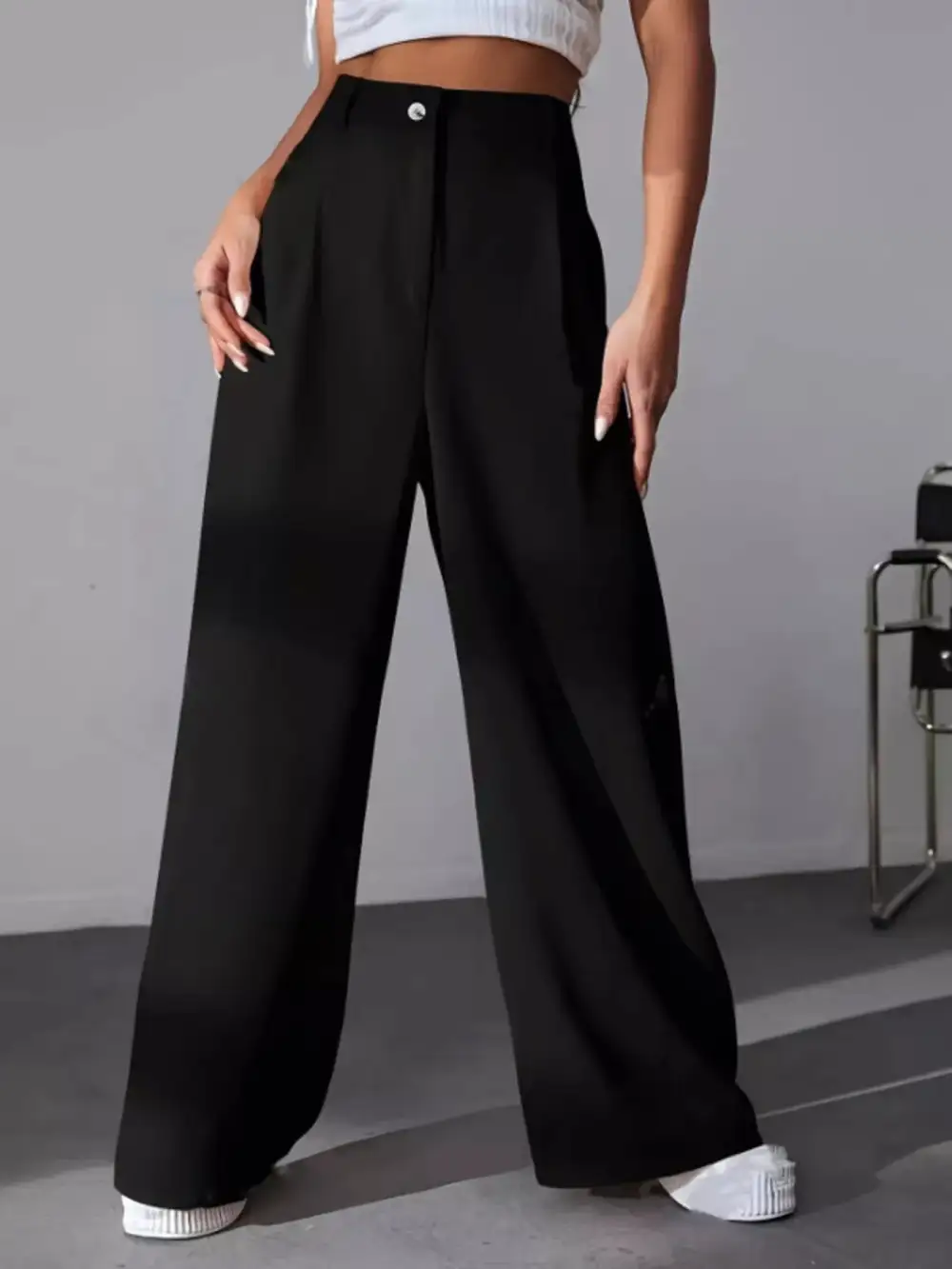 Wide Leg Pleated Everyday Versatile Pants