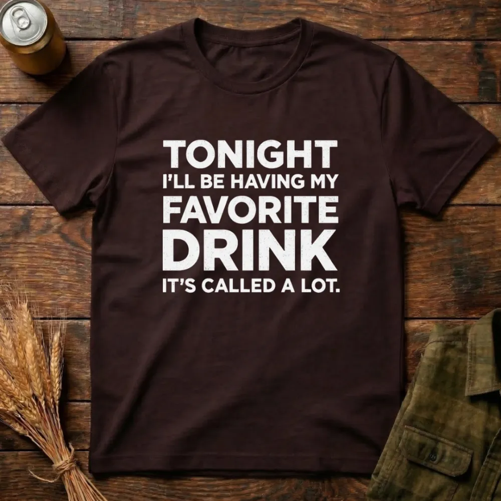 My Favorite Drink Graphic Cotton T-Shirt