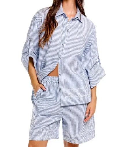 Embroidered Linen Shirt