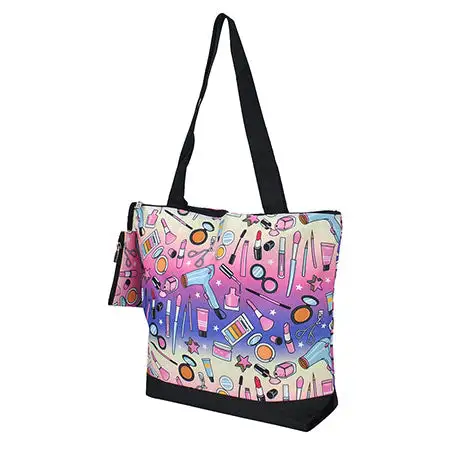 Beauty Motif Canvas Tote Bag