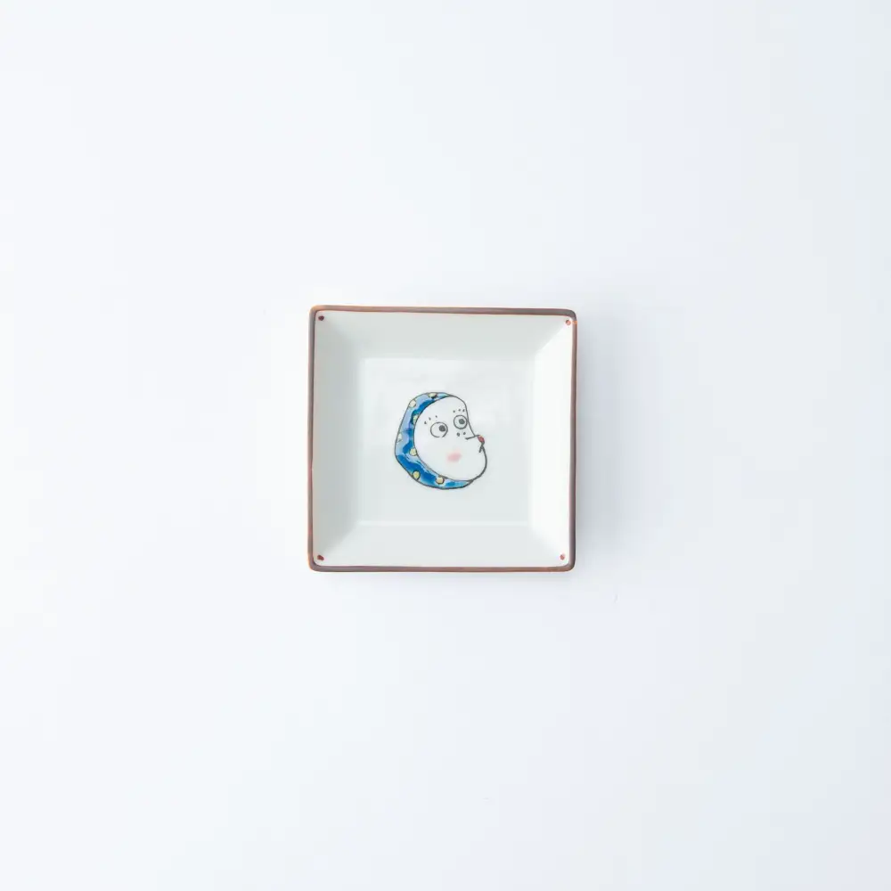 Refined Square Porcelain Sauce Plate