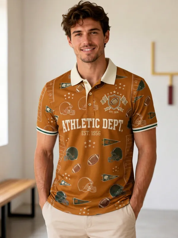 Men's Football Athletic Polo Shirt