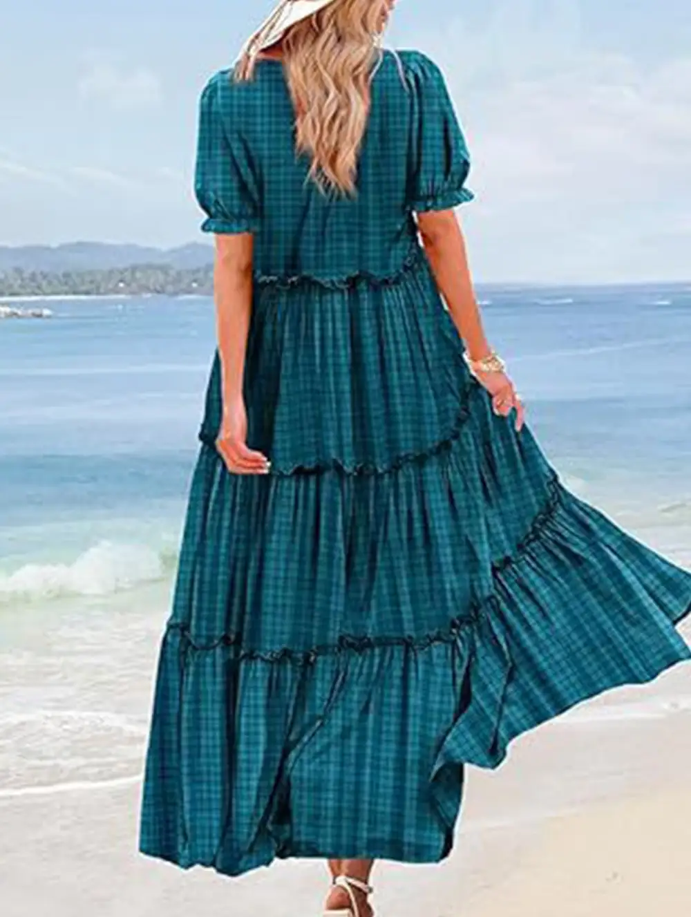 Puff Sleeve Print Mini Dress