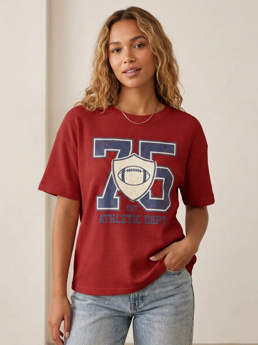 Women's Classic Gridiron Shield Ball Crewneck T-Shirt