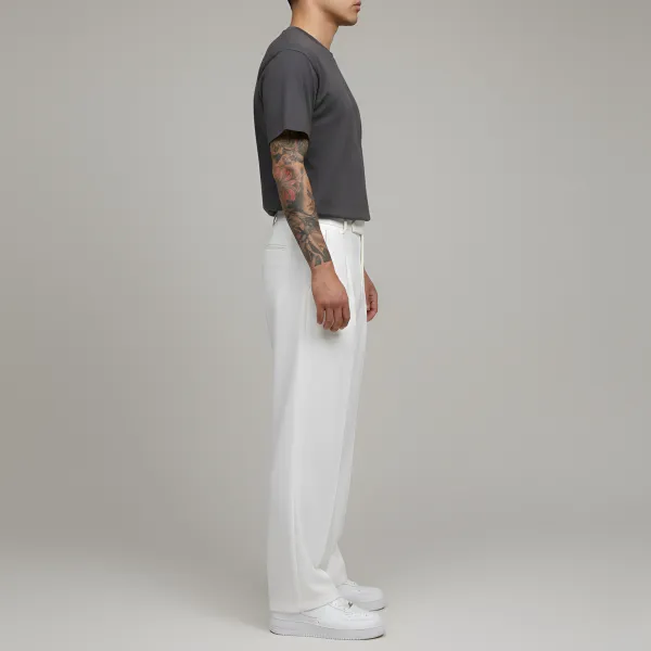 High Rise Straight Tailored Trousers