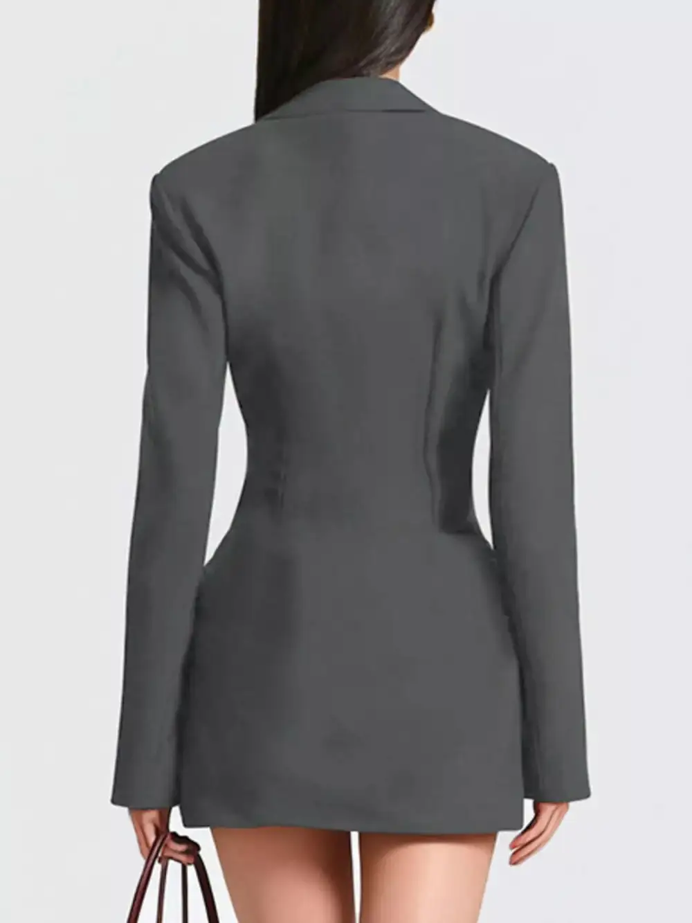 Balanced Detail Long Sleeve Mini Dress