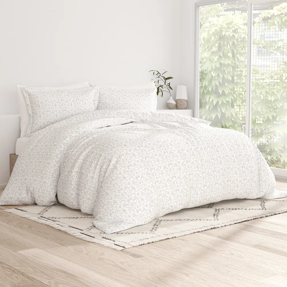 Burst of Vines Pattern Duvet Cover Set