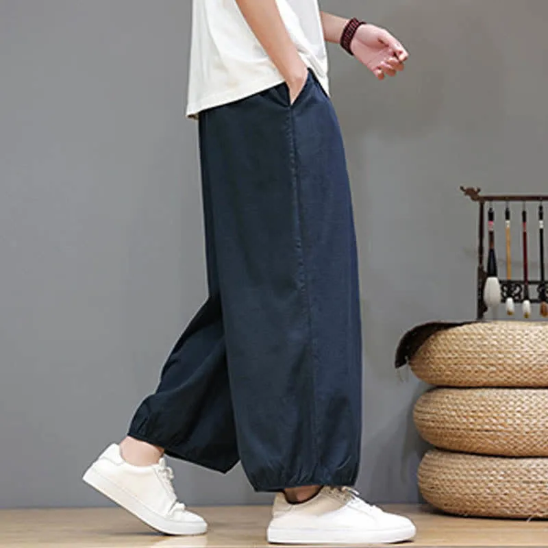 Elastic Waist Harem Pants