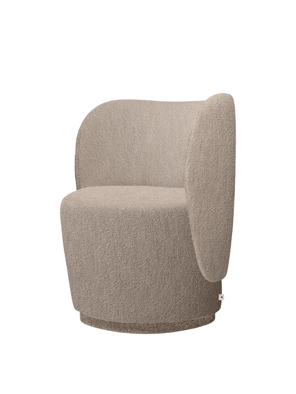 Swivel Boucle Lounge Chair