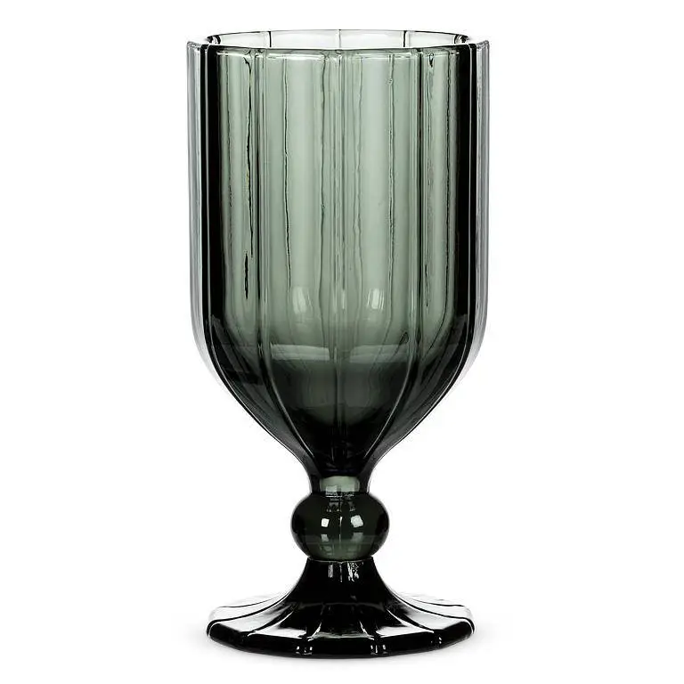 Paneled Stemmed Glass Goblet