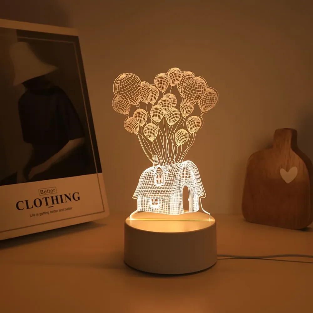 Balloon House 3D Night Light