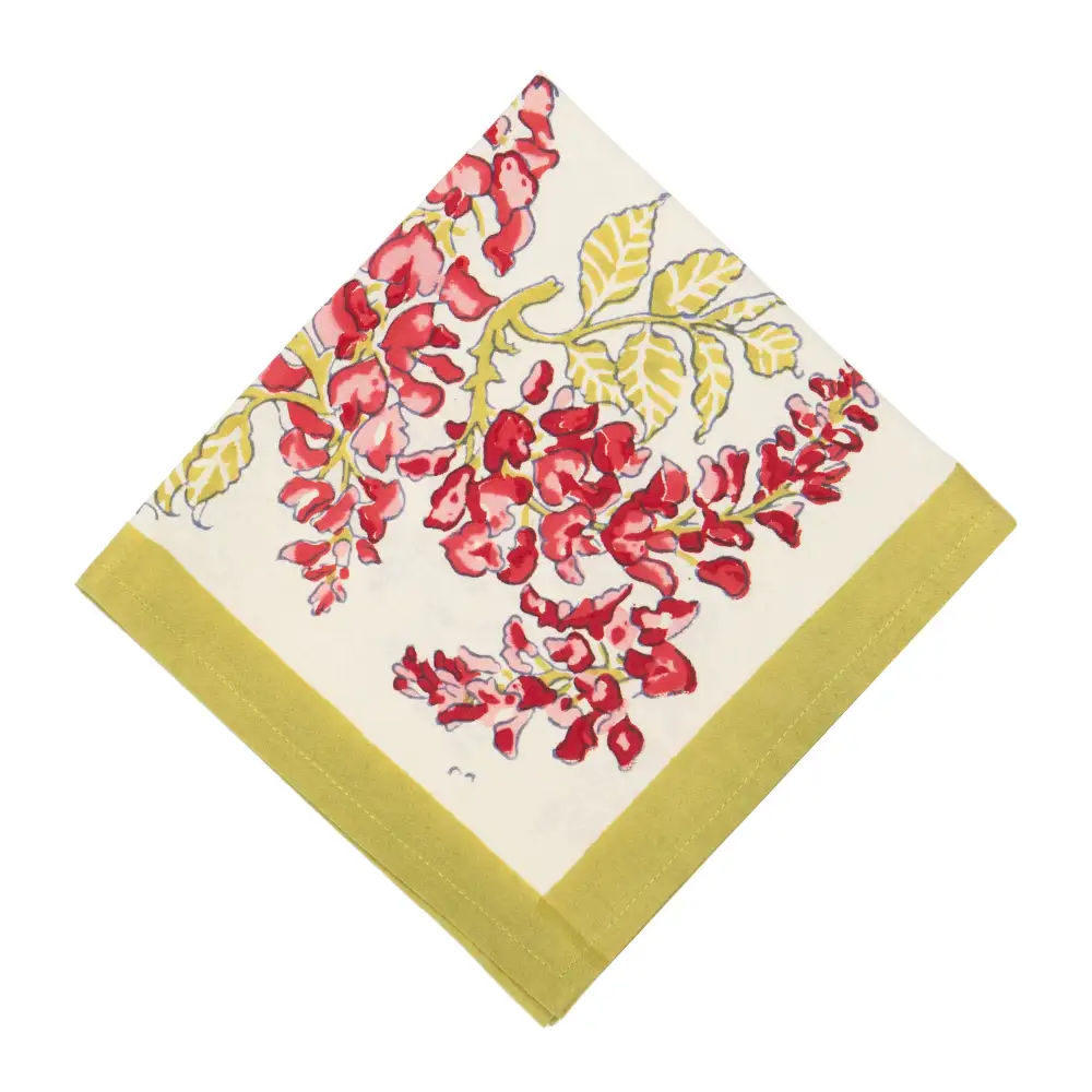 Refined Wisteria Floral Napkin Set