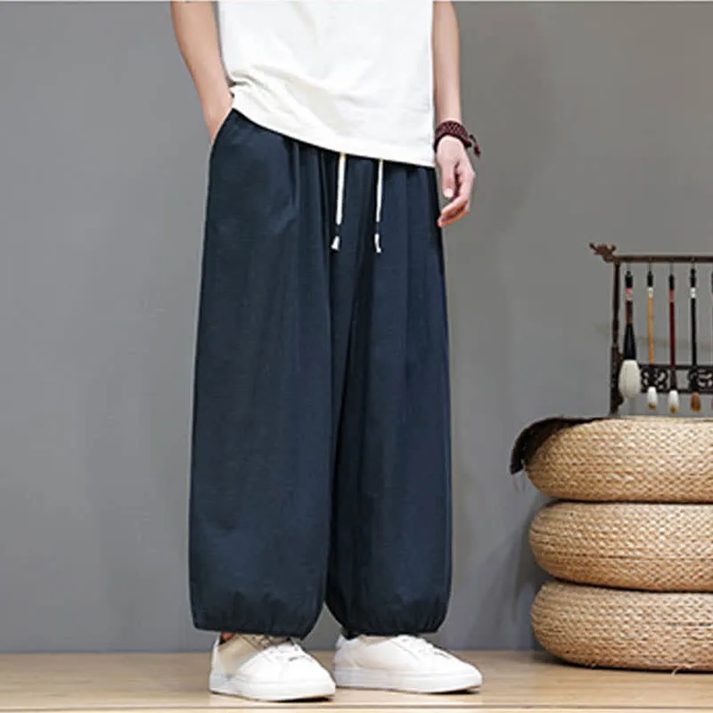 Elastic Waist Harem Pants