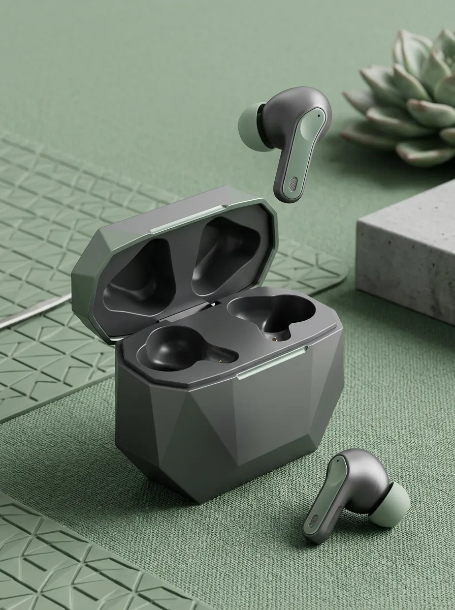 Geometric Wireless Earbuds