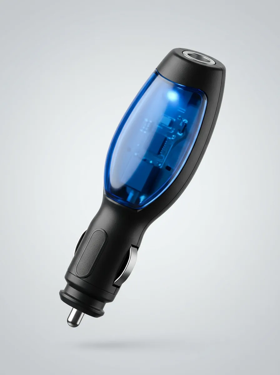 Transparent-Shell LED Plug-In Car Fuel Saver