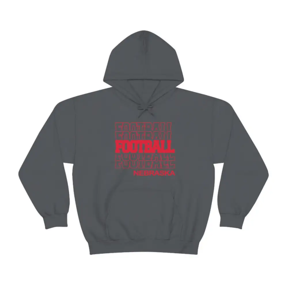 Modern Stacked Football Graphic Pullover Hoodie