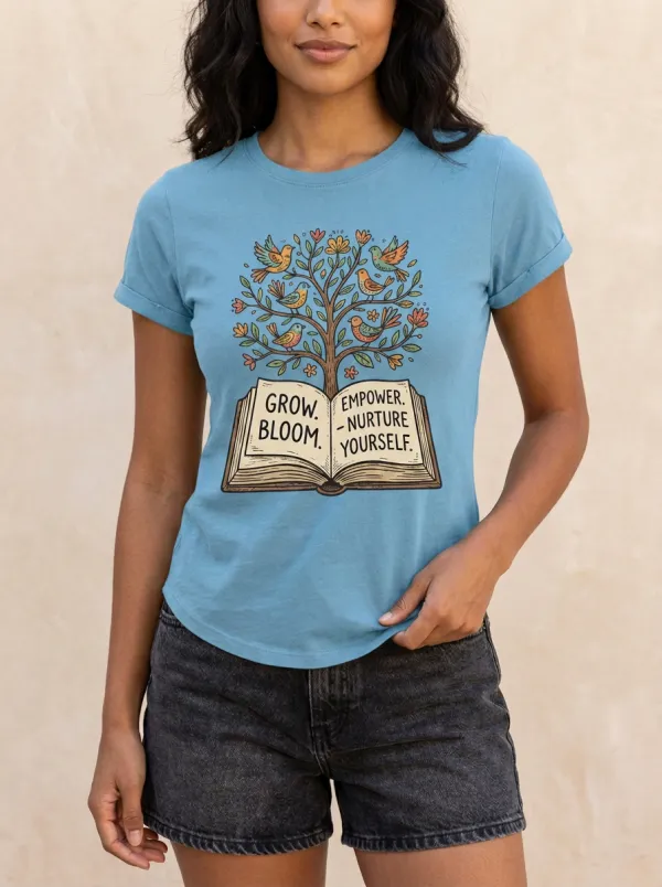 Book Lover Tree Birds Quote T-Shirt
