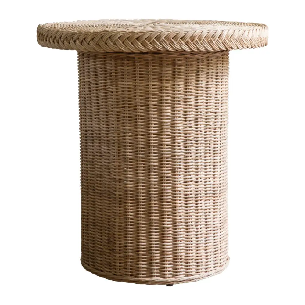Wicker Round Side Table
