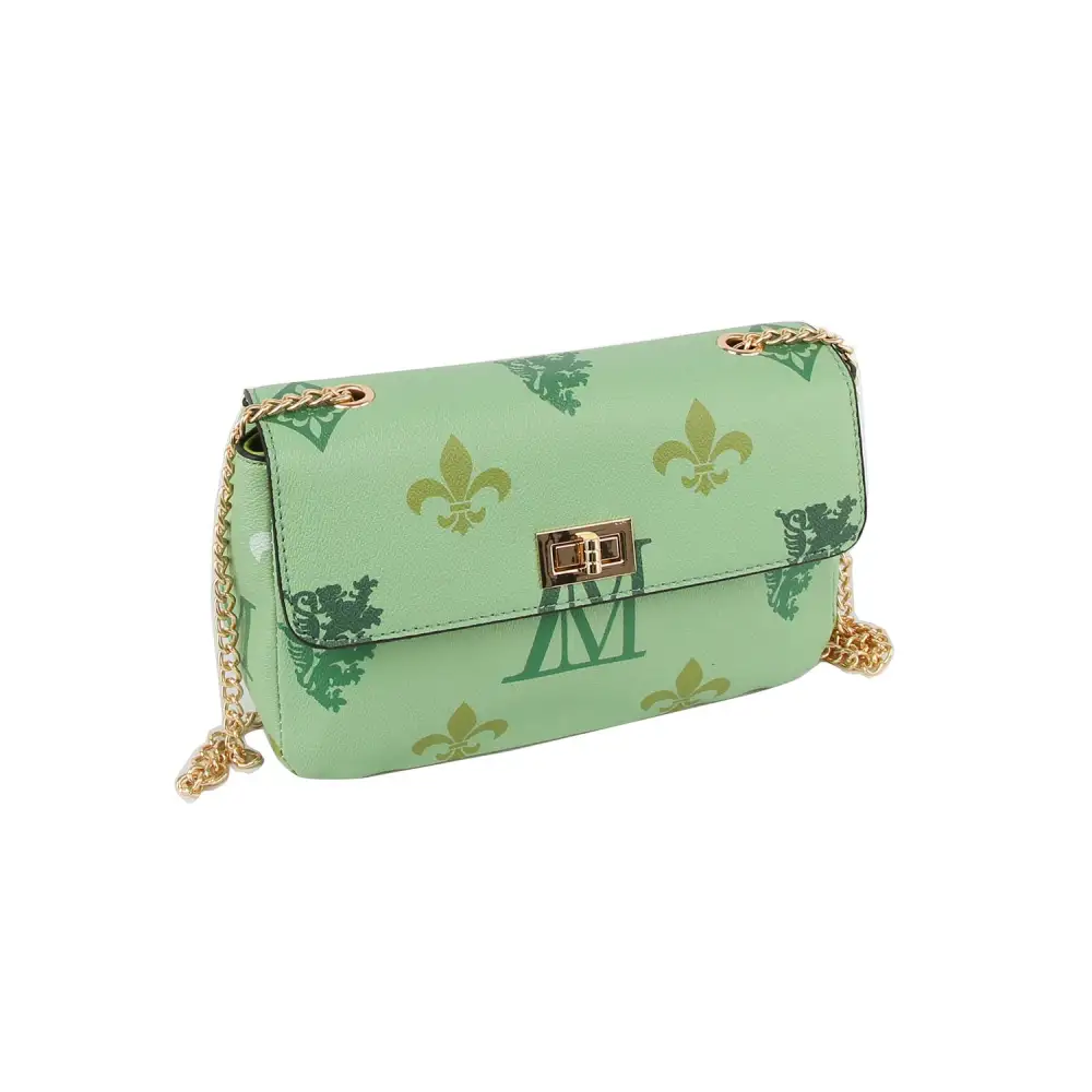 Pocketed Graphic Print Faux Leather Crossbody Bag