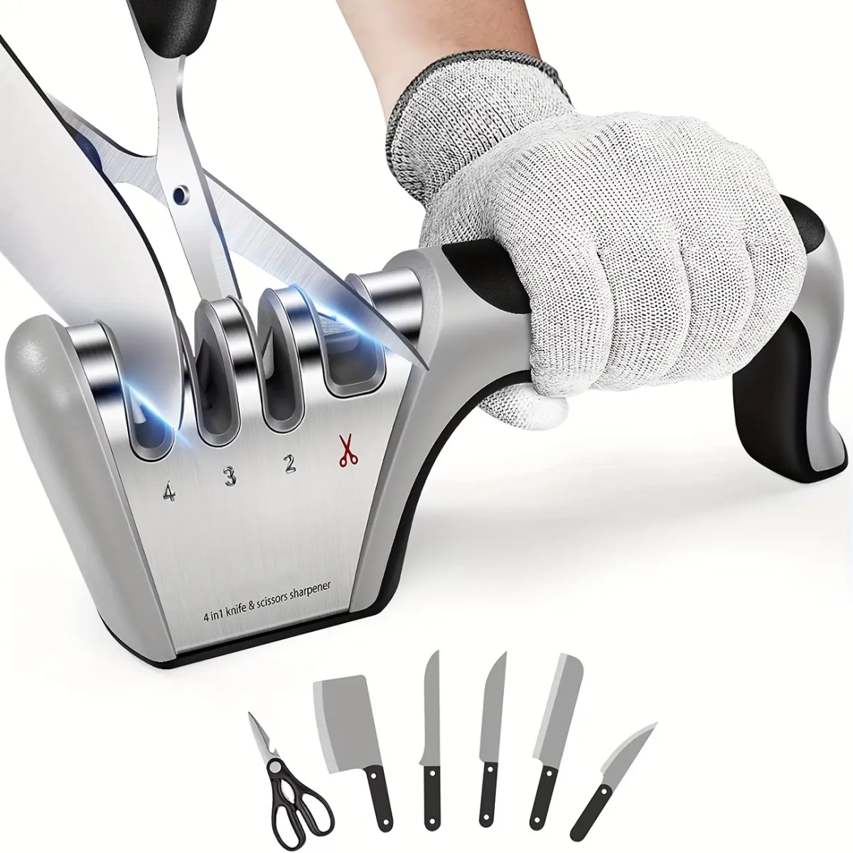 4-in-1 Knife & Scissors Sharpener