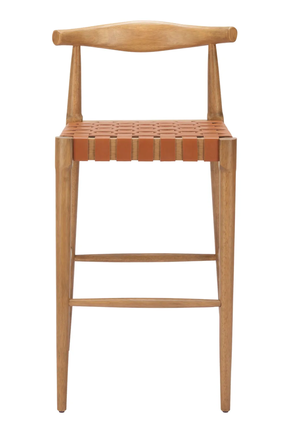 Woven Leather Bar Stool