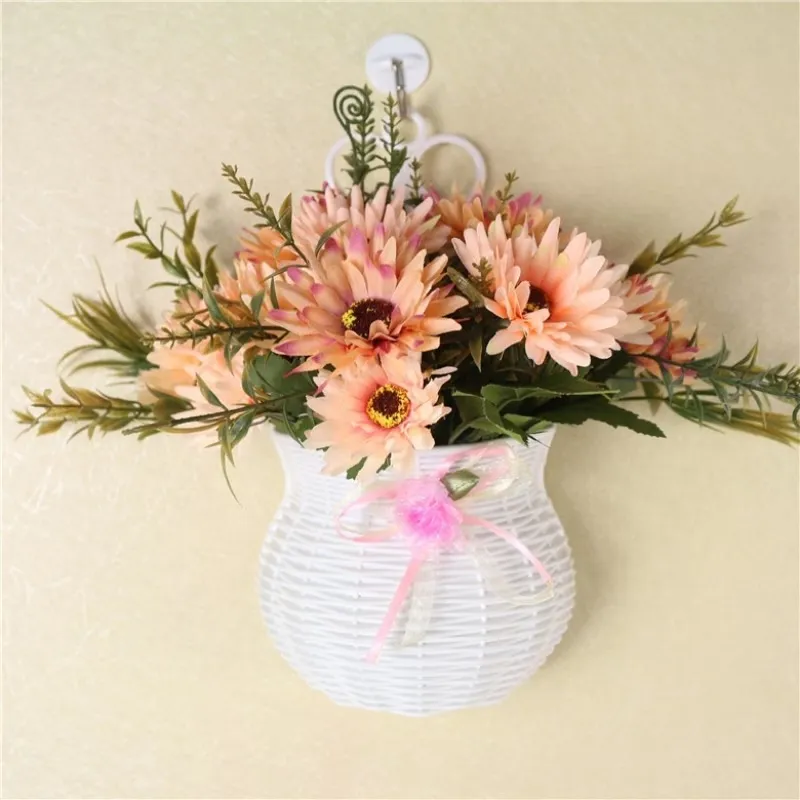 Decorative Hanging Wicker Planter