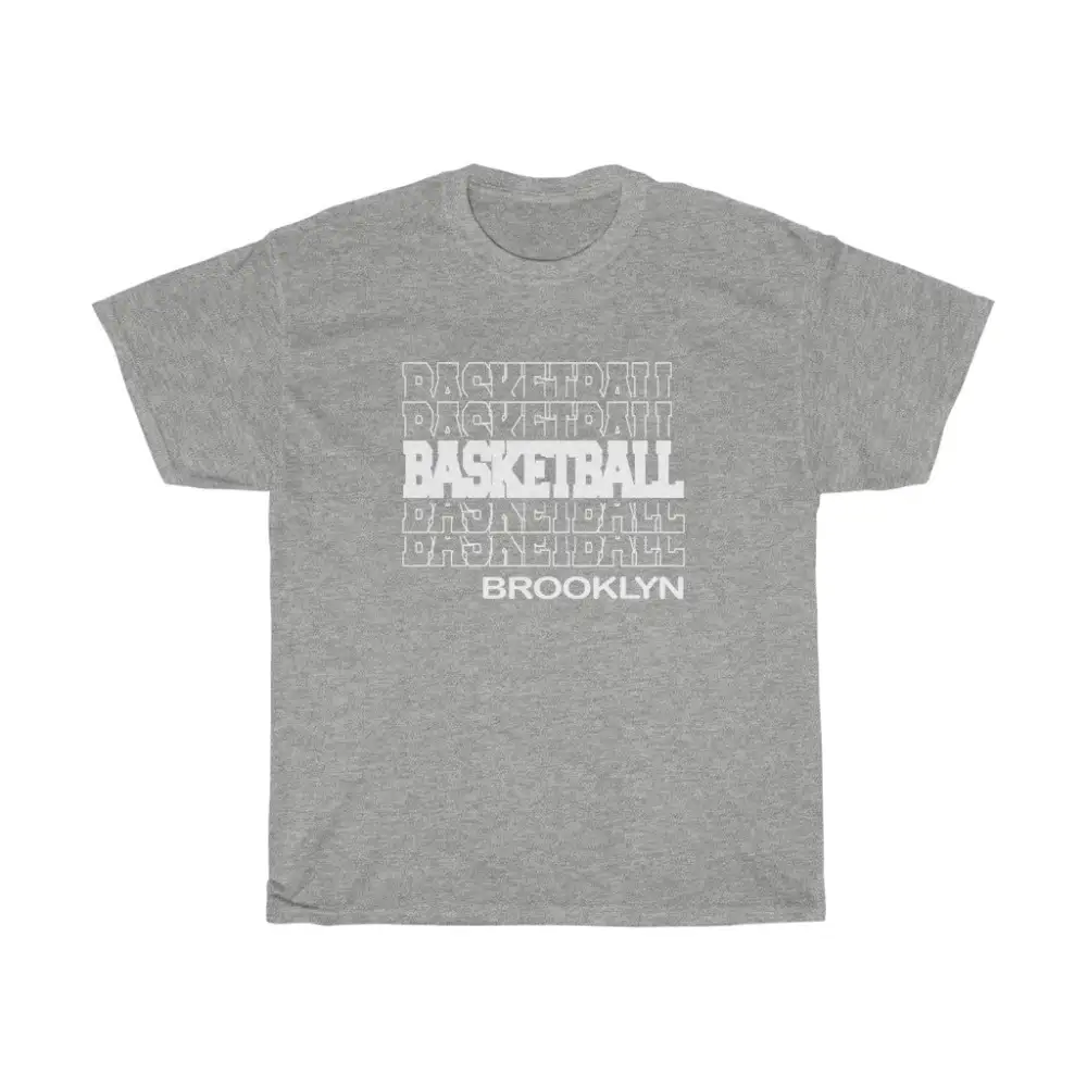 Basketball Brooklyn in Modern Stacked Lettering