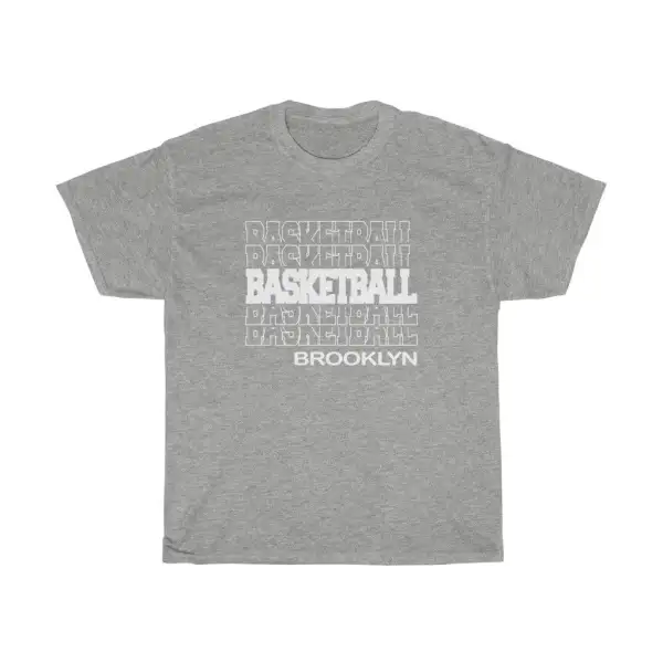 Basketball Brooklyn in Modern Stacked Lettering