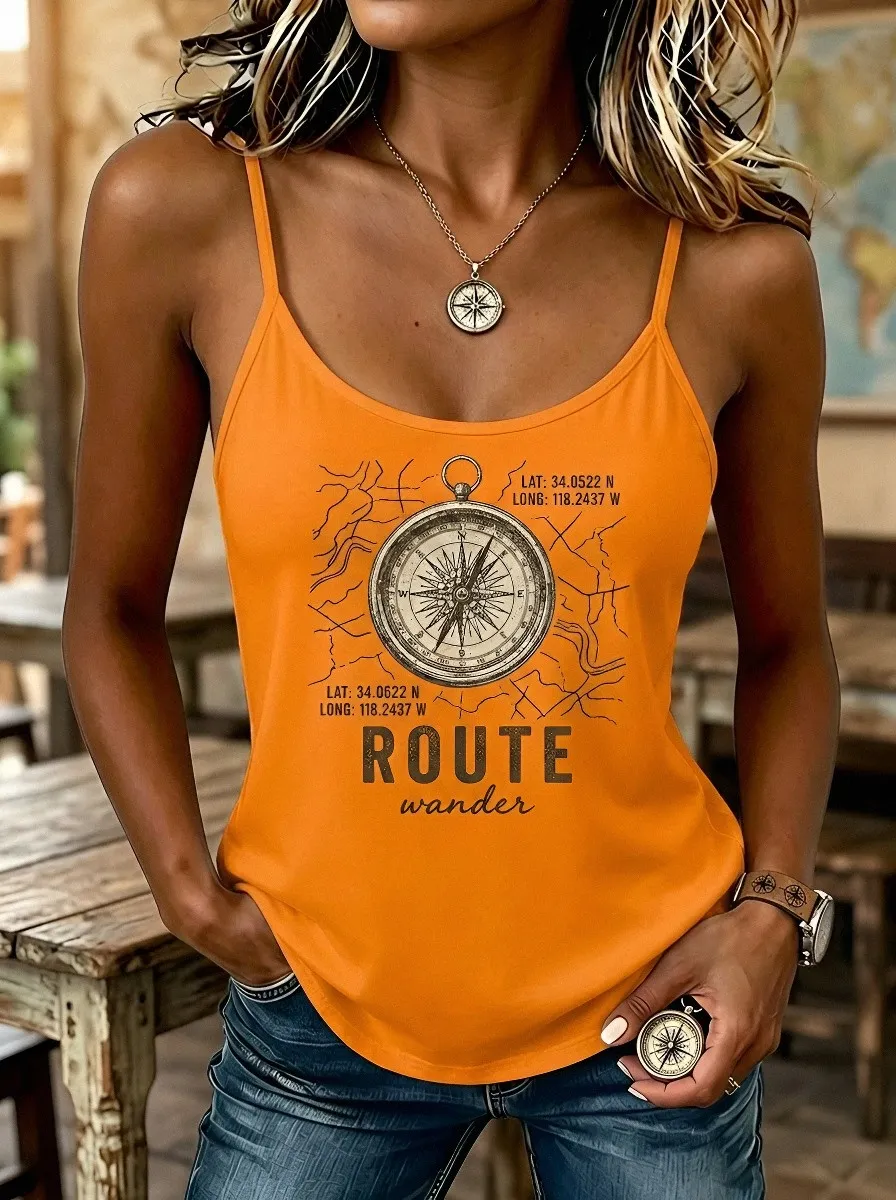 Travel Adventure Compass Tank Top