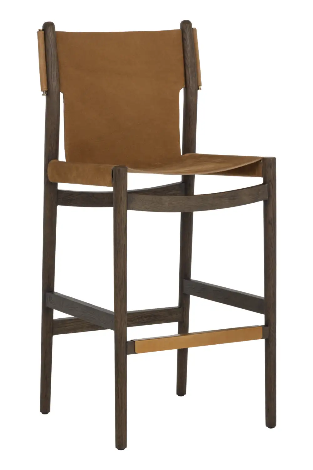 Refined Leather Bar Stool