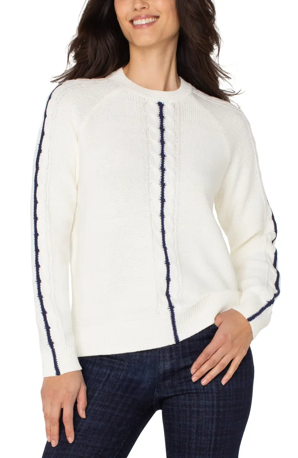 Crew Neck Long Sleeve Relaxed Knit Sweater